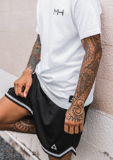 BLACK MESH SHORTS