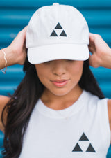 WHITE TRIANGLE DAD HAT