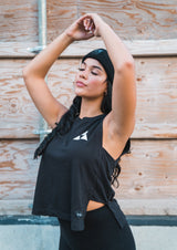 WOMEN'S BLACK TRIANGLE TANK