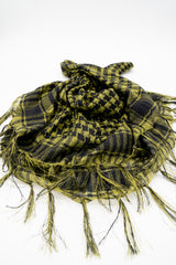 OLIVE PLAID SCARF