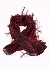 RED PLAID SCARF