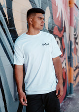 WHITE MH TEE