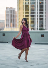 MAROON EVERYTHING DRESS