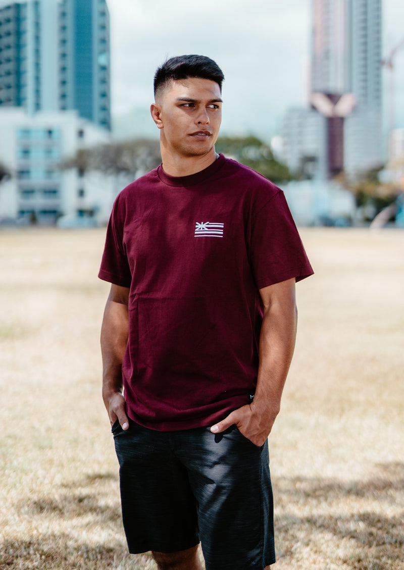 PLUM FLAG TEE