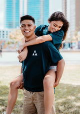 NAVY TRIANGLE TEE